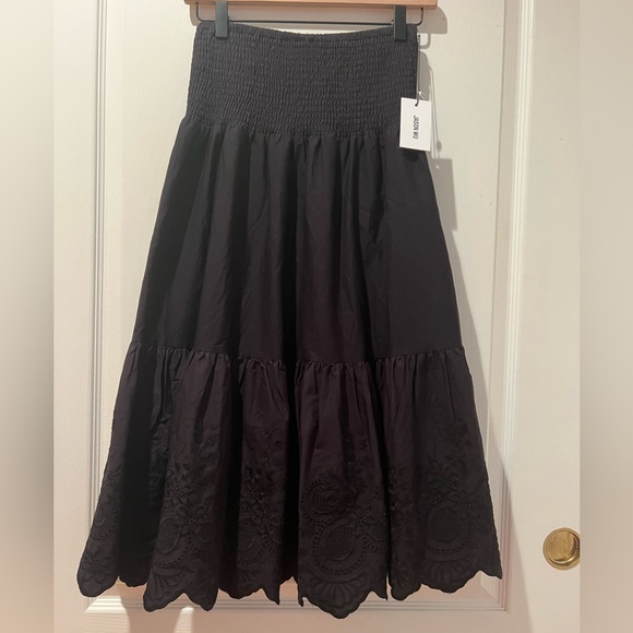 JASON WU Eyelet Embroidery Tiered Midi Skirt Size Small - Picture 1 of 9